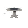 Zeka Game Table w Reversible Dining Top | Gray Mahogany Wood 53"