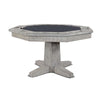 Zeka Game Table w Reversible Dining Top | Gray Mahogany Wood 53"