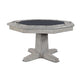 Zeka Game Table w Reversible Dining Top | Gray Mahogany Wood 53"