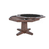 Yael Game Table w Reversible 53 Inch Black Felt Tabletop Brown Mahogany Wood BM333338