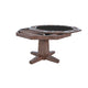 Yael Game Table w Reversible 53 Inch Black Felt Tabletop Brown Mahogany Wood BM333338