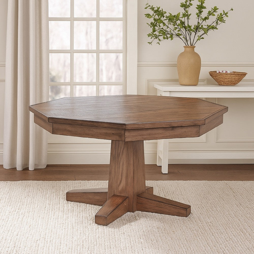 Yael Game Table w Reversible 53 Inch Black Felt Tabletop, Brown Mahogany Wood