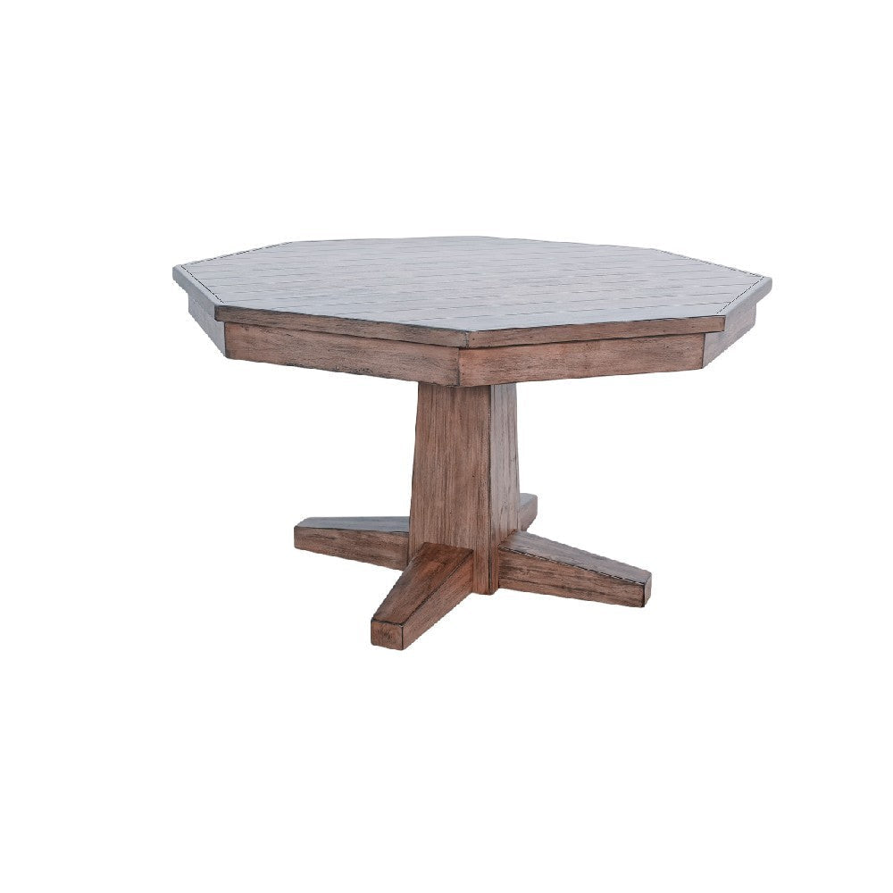 Yael Game Table w Reversible 53 Inch Black Felt Tabletop Brown Mahogany Wood BM333338