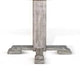 Camie Dining Table | 40" Brown Round Top w Drop Leafs | Rustic Gray