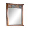 Odel Vanity Dresser Mirror | Natural Slate Inlay | Dark Brown 46"