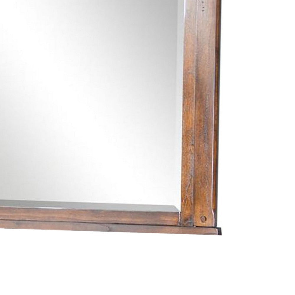 Odel Vanity Dresser Mirror | Natural Slate Inlay | Dark Brown 46’’ BM333342