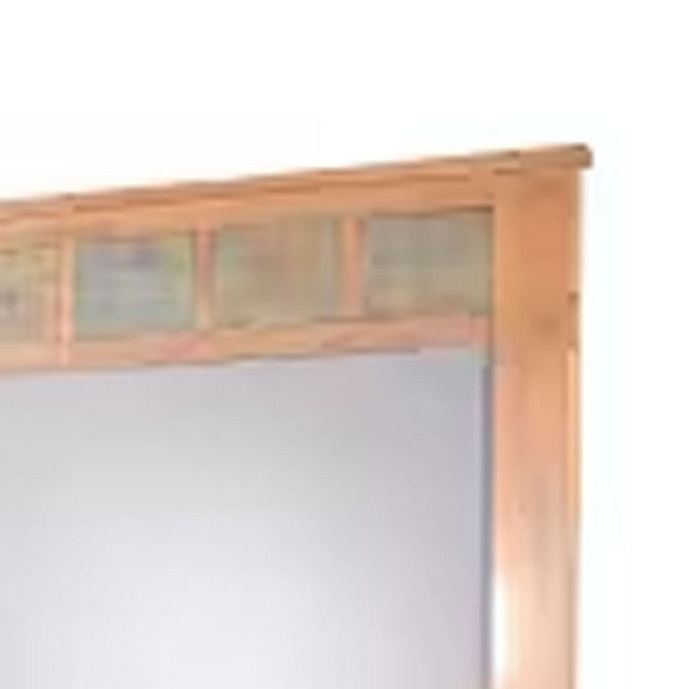 Marv Vanity Dresser Mirror | Natural Slate Inlay | Light Brown 46’’ BM333343