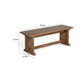 Yael Side Dining Bench | Plank Seat | Light Brown Mahogany Wood 48’’ BM333349