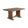 Yael Dining Table | 60" Rectangular Plank Top | Light Brown Mahogany