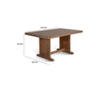 Yael Dining Table | 60" Rectangular Plank Top | Light Brown Mahogany