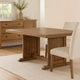 Yael Dining Table | 60" Rectangular Plank Top | Light Brown Mahogany