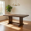 Yael Dining Table | 60" Rectangular Plank Top | Light Brown Mahogany