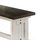 Orso Side Dining Bench | Plank Seat | Off White and Brown Wood 48’’ BM333351