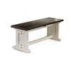 Orso Side Dining Bench | Plank Seat | Off White and Brown Wood 48’’ BM333351