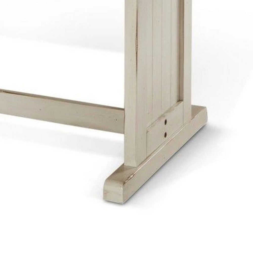 Orso Dining Table | 60" Rectangular Plank Top | Off White and Brown