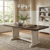 Orso Dining Table | 60" Rectangular Plank Top | Off White and Brown