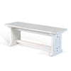 Sime Side Dining Bench | Plank Style | Off White Mahogany Wood 48’’ BM333355