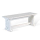 Sime Side Dining Bench | Plank Style | Off White Mahogany Wood 48’’ BM333355