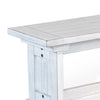 Sime Side Dining Bench | Plank Style | Off White Mahogany Wood 48’’ BM333355
