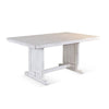 Sime Dining Table | 60" Rectangular Plank Top Off White Mahogany Wood
