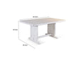 Sime Dining Table | 60" Rectangular Plank Top Off White Mahogany Wood