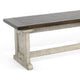 Camie Side Dining Bench | Plank Dark Brown Gray Mahogany Wood 48’’ BM333357