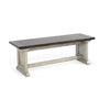 Camie Side Dining Bench | Plank Dark Brown Gray Mahogany Wood 48’’ BM333357