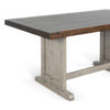 Camie Dining Table | 60" Rectangular Plank Top | Dark Brown n Gray