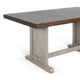 Camie Dining Table | 60" Rectangular Plank Top | Dark Brown n Gray