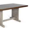 Camie Dining Table | 60" Rectangular Plank Top | Dark Brown n Gray