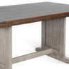 Camie Dining Table | 60" Rectangular Plank Top | Dark Brown n Gray