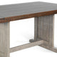 Camie Dining Table | 60" Rectangular Plank Top | Dark Brown n Gray