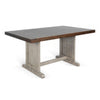 Camie Dining Table | 60" Rectangular Plank Top | Dark Brown n Gray