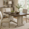 Camie Dining Table | 60" Rectangular Plank Top | Dark Brown n Gray