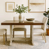 Camie Dining Table | 60" Rectangular Plank Top | Dark Brown n Gray