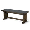 Camie Side Dining Bench | Plank Seat | Dark Brown Mahogany Wood 48’’ BM333359