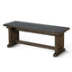 Camie Side Dining Bench | Plank Seat | Dark Brown Mahogany Wood 48’’ BM333359