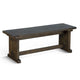 Camie Side Dining Bench | Plank Seat | Dark Brown Mahogany Wood 48’’ BM333359