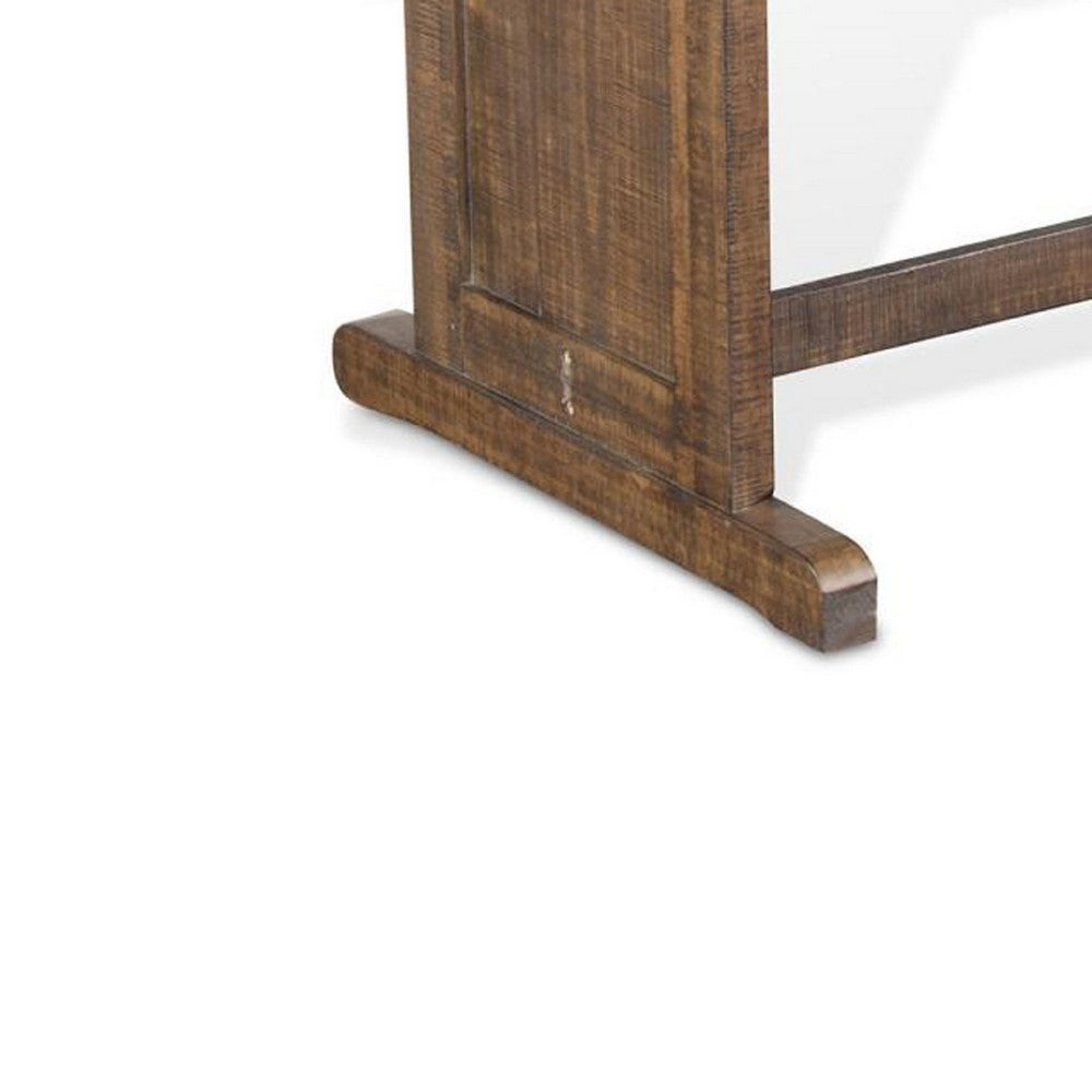 Camie Dining Table | 60" Rectangular Plank Top | Brown Mahogany Wood