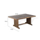 Camie Dining Table | 60" Rectangular Plank Top | Brown Mahogany Wood