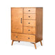 Amy Tall Dresser Chest | 5 Drawers | Black | Orange Brown Mahogany BM333361