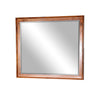 Amy Vanity Dresser Mirror | 36 x 42 Orange Brown Mahogany Wood Frame
