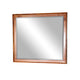 Amy Vanity Dresser Mirror | 36 x 42 Orange Brown Mahogany Wood Frame