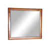 Amy Vanity Dresser Mirror | 36 x 42 Orange Brown Mahogany Wood Frame