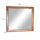 Amy Vanity Dresser Mirror | 36 x 42 Orange Brown Mahogany Wood Frame
