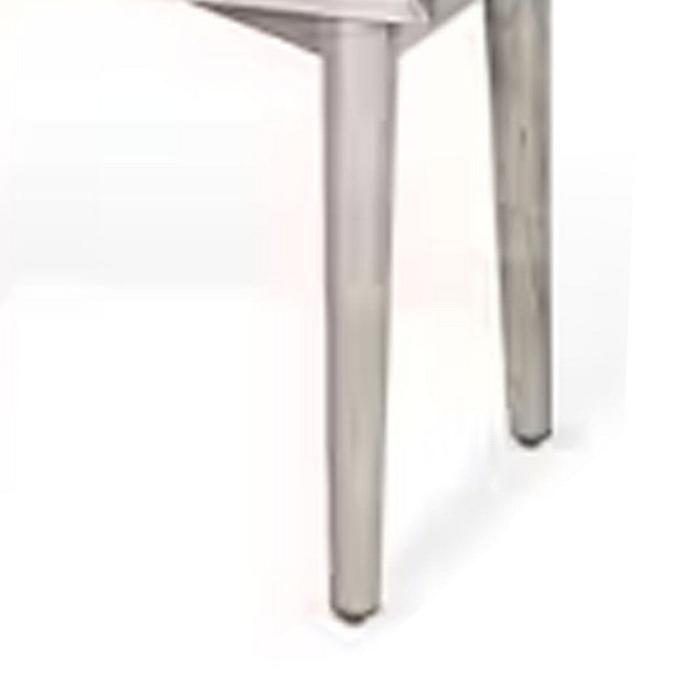 Amy Nightstand | 1 Drawer | Tapered Legs | Rustic Gray Mahogany Wood BM333364