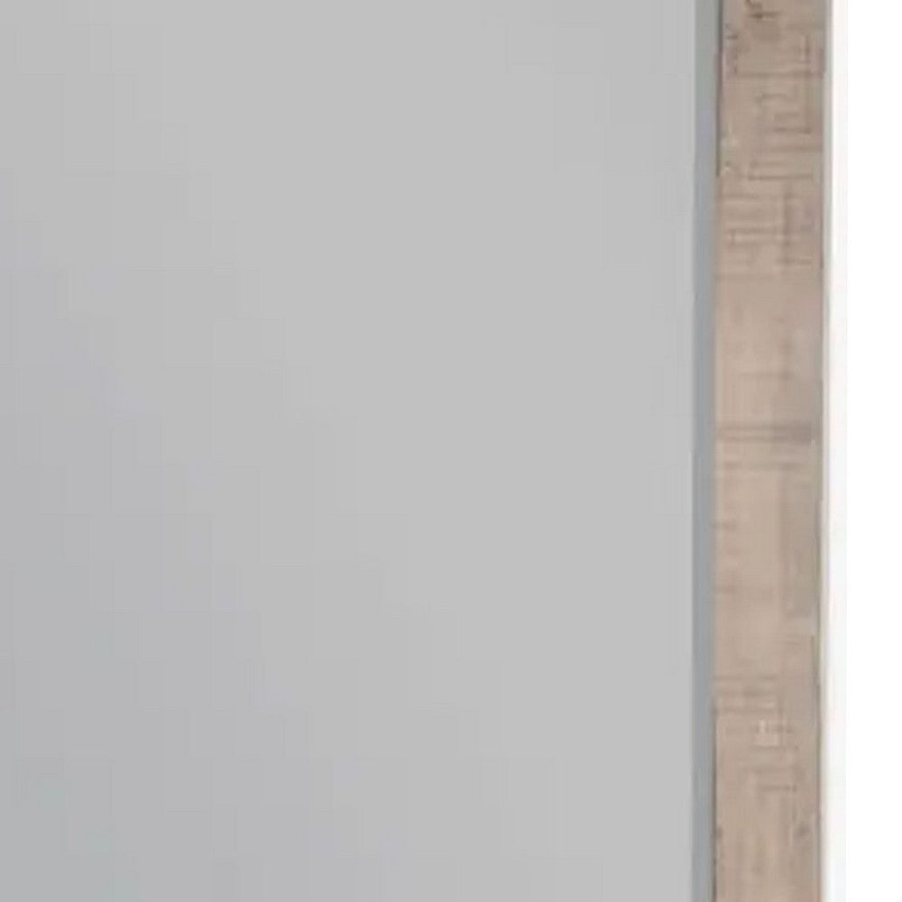 Desy Vanity Dresser Mirror | 40x41 Light Sand Brown Mahogany Wood BM333365