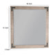 Desy Vanity Dresser Mirror | 40x41 Light Sand Brown Mahogany Wood BM333365