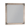 Desy Vanity Dresser Mirror | 40x41 Light Sand Brown Mahogany Wood