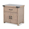 Desy Nightstand | Drawer and Door Cabinet | Light Brown Mahogany Wood BM333366